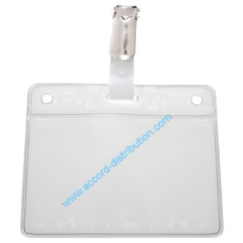 Porte-badge souple 86x54 mm avec clip - 145-6500