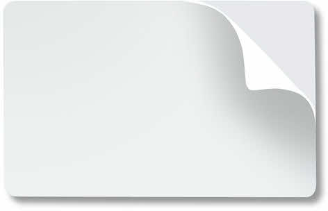 ZEBRA - Cartes adhésives PVC HQ laminée autocollante 0.30 mm - 86x54 mm (Le lot de 500)