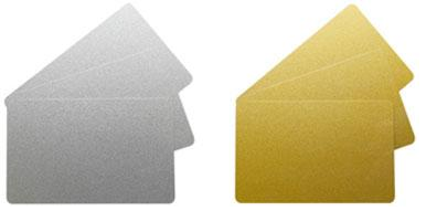 Carte PVC Argent ou Or